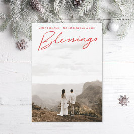 Handskrivna Blessings-Helgdag Julkort