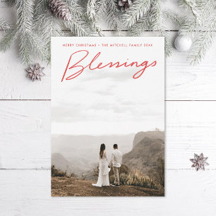 Handskrivna Blessings-Helgdag Julkort