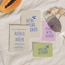 Handskrivna färgfulla återköldstilta unika Bröllop