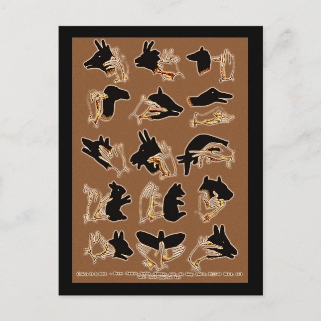 Handskuggor i ljudet vykort (Framsida)