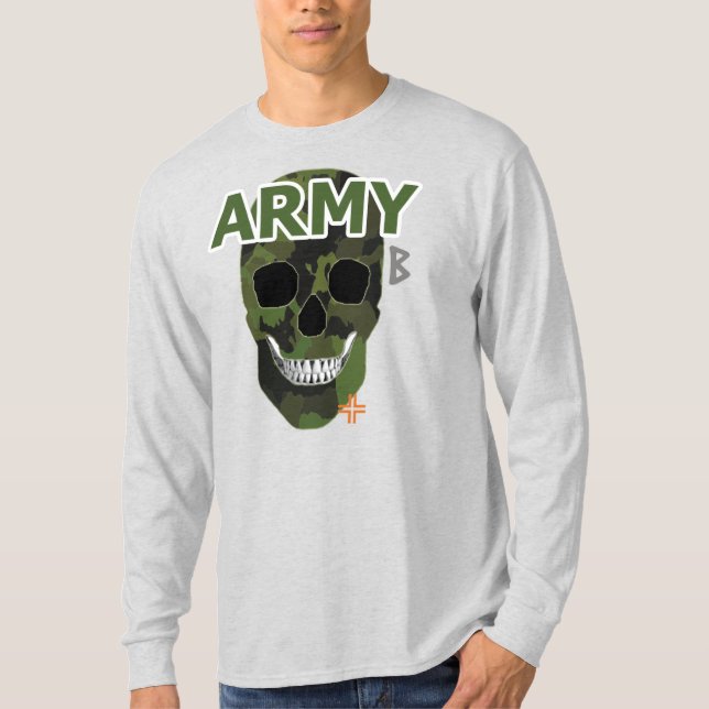 HANDSKULL Army Långärmad T-Shirt B2 (Framsida)