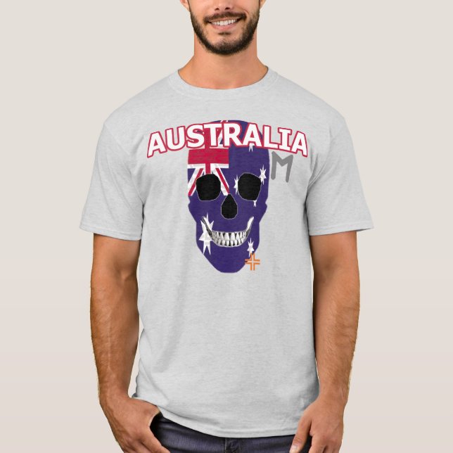 HANDSKULL Australien t-shirt basic B2 (Framsida)