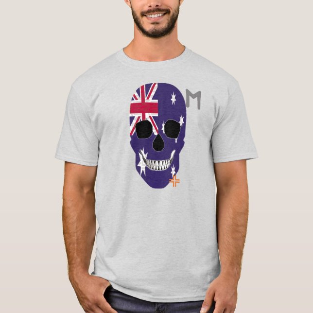 HANDSKULL Australien t-shirt basic B2 (Framsida)