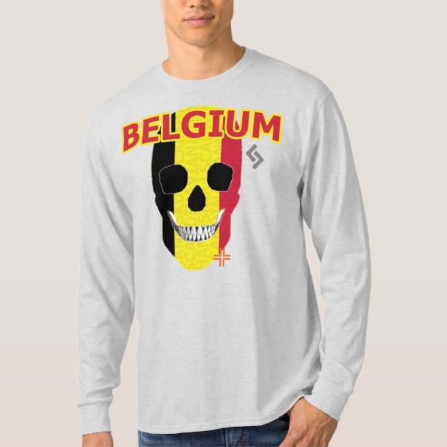 HANDSKULL Belgium Långärmad T-Shirt B2 (Framsida)