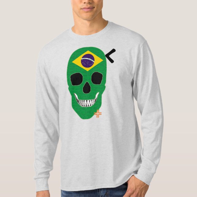 HANDSKULL Brasiliens Långärmad T-Shirt B2 (Framsida)