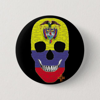 HANDSKULL Colombia Round Badge Black B2 Knapp