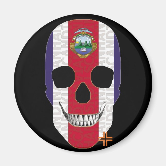 HANDSKULL Costa Rica, runda magnet B2 (Framsidan)