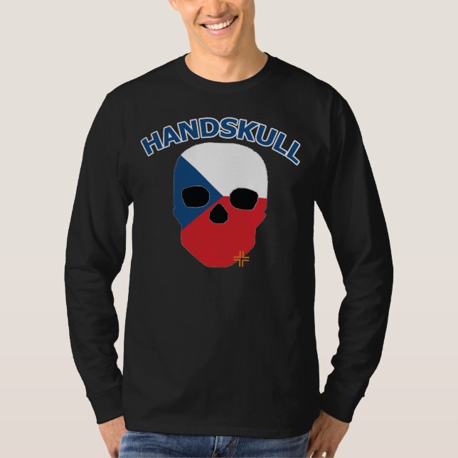 HANDSKULL Czechoslovakia - grundläggande långärmad T Shirt (Framsida)
