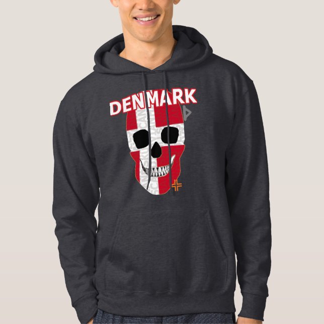 HANDSKULL Danmark Hooded Sweatshirt B2 (Framsida)
