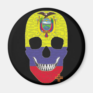 HANDSKULL Ecuador runda magnet B2