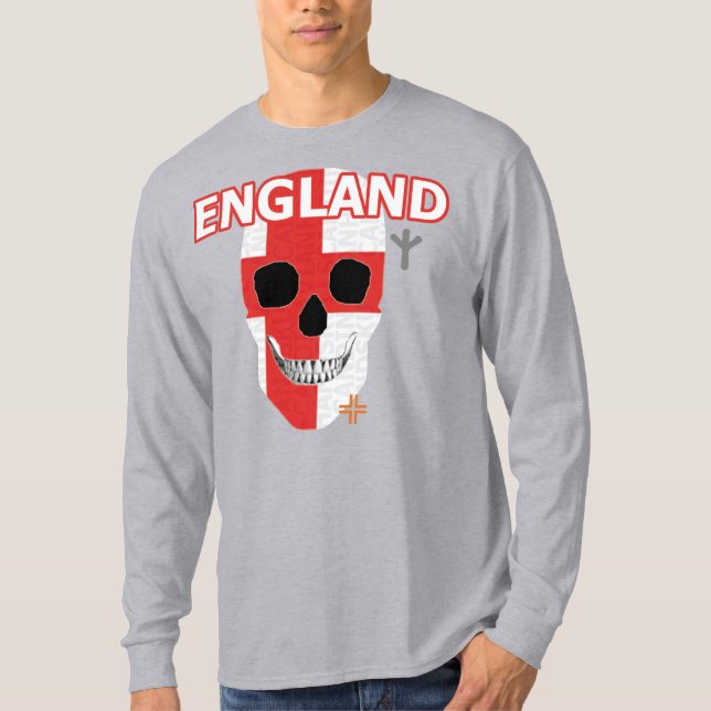 HANDSKULL England Långärmad T-Shirt B2 (Framsida)