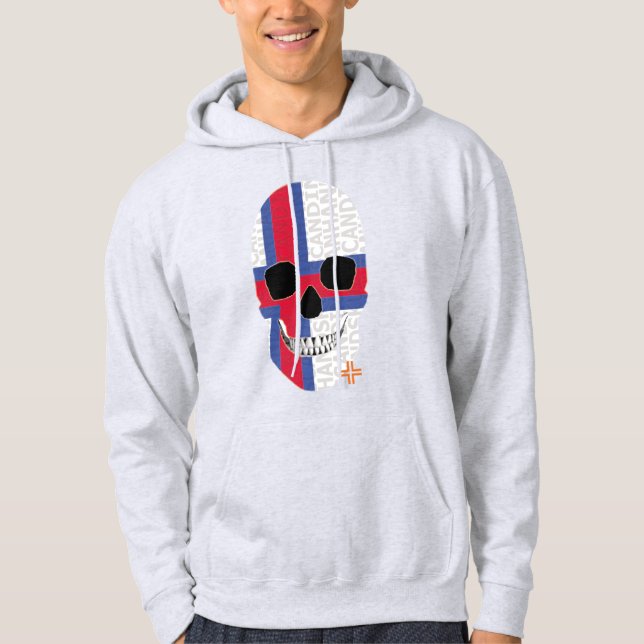 HANDSKULL Färöarna Hoode Sweatshirt B2 (Framsida)