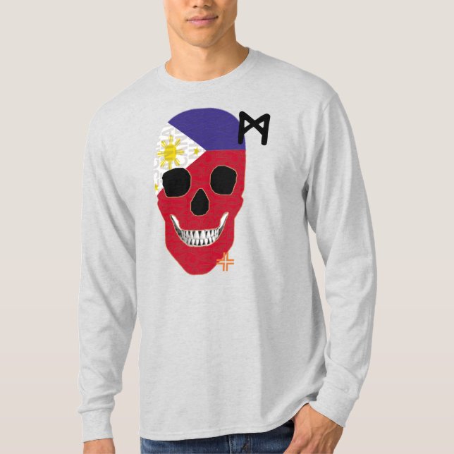 HANDSKULL Filippinerna Långärmad T-Shirt B2 (Framsida)