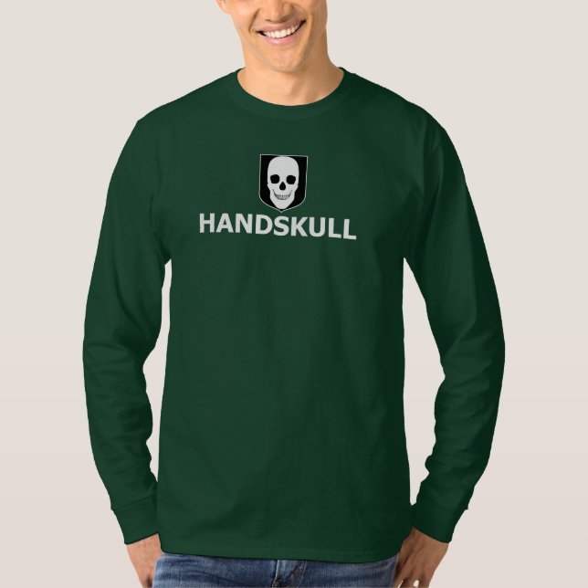 HANDSKULL Finland - grundläggande Långärmad Tee (Framsida)