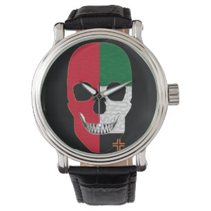 HANDSKULL Förenade Arabemiraten tittar på läder av Armbandsur