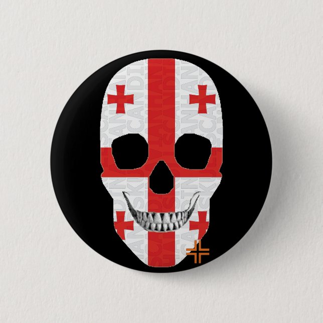 HANDSKULL Georgia Round Badge B2 Knapp (Framsida)