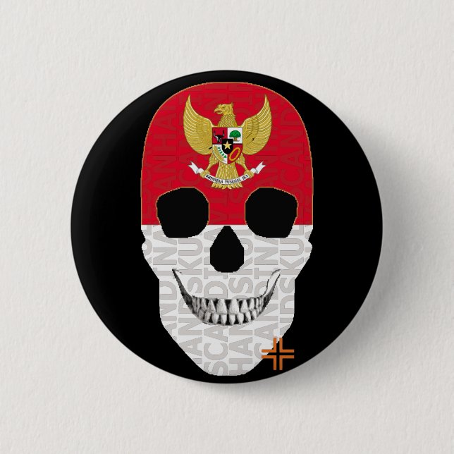 HandSKULL Indonesia Round Badge B2 Knapp (Framsida)