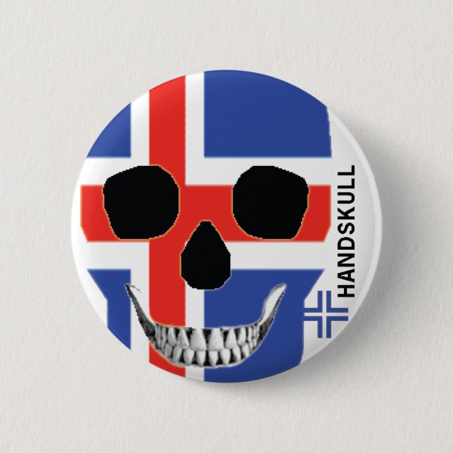 HANDSKULL-islandet - knäppas Knapp (Framsida)