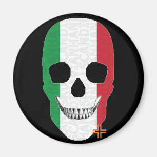 HANDSKULL-Italien runt magnet B2