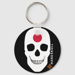 HANDSKULL Japan,Lycklig-skalle,Japan flagga Nyckelring