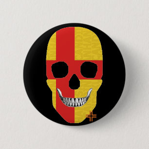 HANDSKULL Kalmar Round Badge Black B2 Knapp