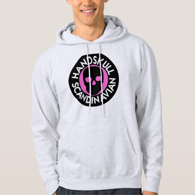 HANDSKULL LIV Bubble Gum Hooded Sweatshirt Black (Framsida)