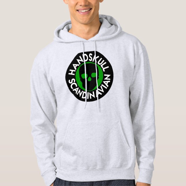HANDSKULL LIV Forest Grönt Hooded Sweatshirt blac (Framsida)