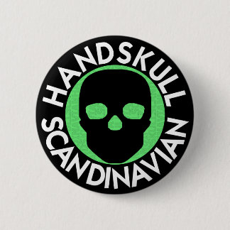 HANDSKULL LIV Harlequin Round Badge Black P3 Knapp
