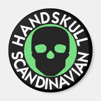 HANDSKULL LIV Harlequin round magnet P3