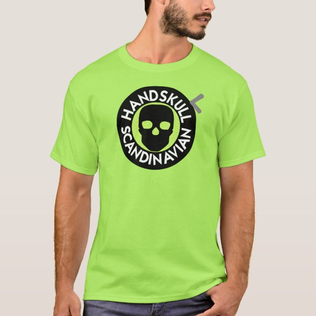 HANDSKULL LIV Lime t-shirt basic P4 (Framsida)