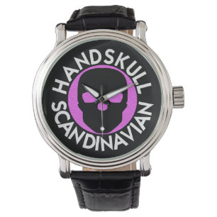 HANDSKULL LIV Shock rosa klocka manar P3