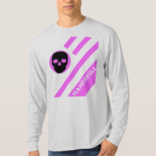 HANDSKULL LIV Shock rosa Pub T-Shirt Långärmad