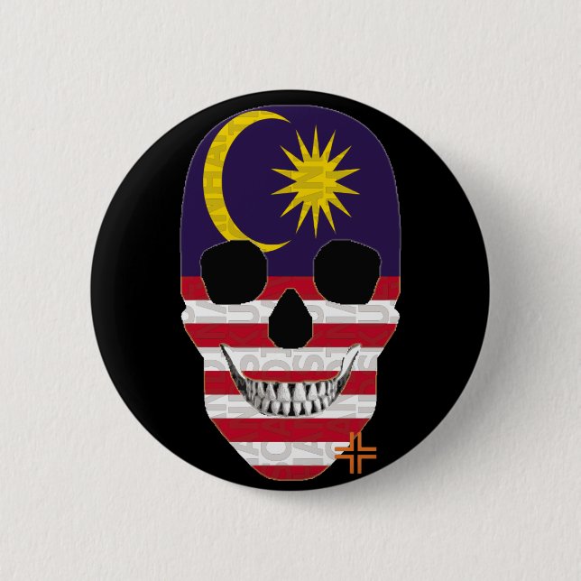 HANDSKULL Malaysia Round Badge Black B2 Knapp (Framsida)