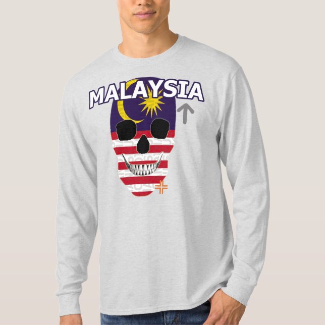 HANDSKULL Malaysias Långärmad T-Shirt B2 (Framsida)