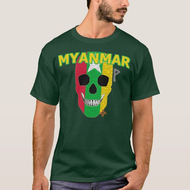 HANDSKULL Myanmar t-shirt basic B2 (Framsida)