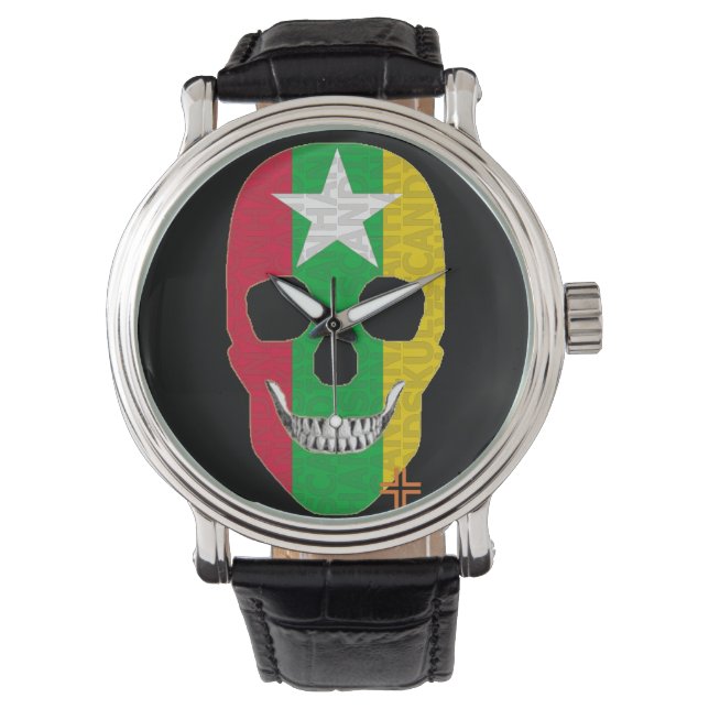 HANDSKULL Myanmar watch manar der B2 Armbandsur (Framsida)