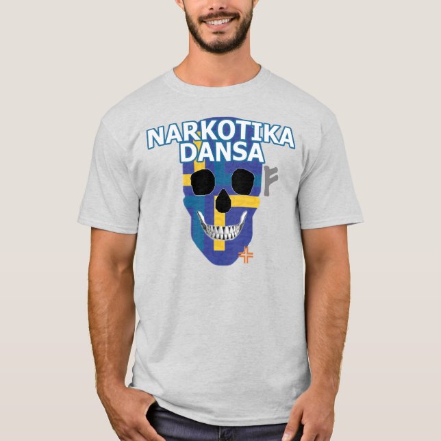 HANDSKULL Narkotika Dansa t-shirt basic B2 (Framsida)