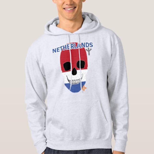HANDSKULL Nederländerna Hooded Sweatshirt B2 (Framsida)