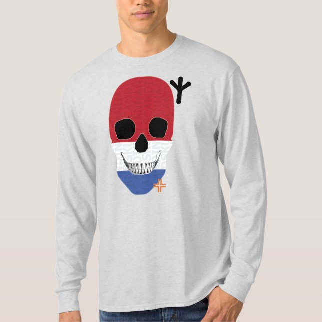 HANDSKULL Nederländerna Långärmad T-Shirt B2 (Framsida)