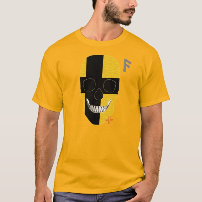 HANDSKULL Österrike Nordiska t-shirt basisk B2 (Framsida)