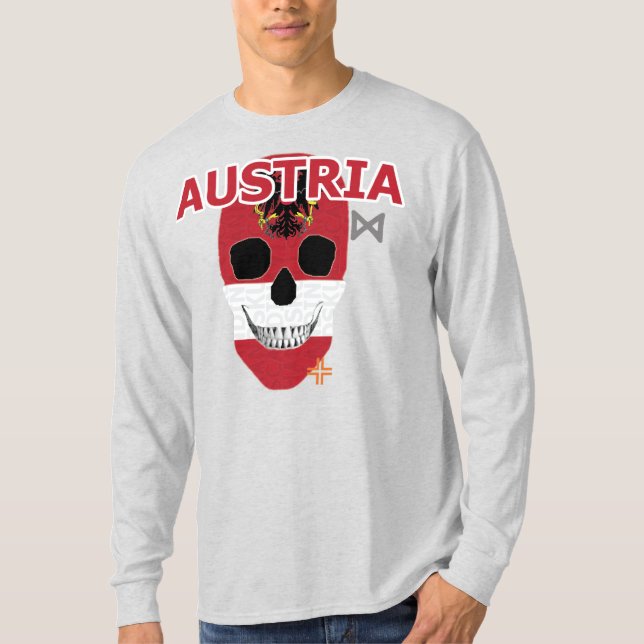 HANDSKULL Österrikes Långärmad T-Shirt B2 (Framsida)