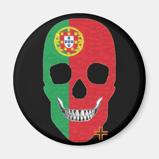 HANDSKULL Portugal runda magnet B2 (Framsidan)