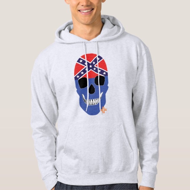 HandSKULL Rebel Blue Hooded Sweatshirt B2 (Framsida)