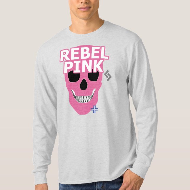 HANDSKULL Rebel Rosa Långärmad T-Shirt B2 (Framsida)