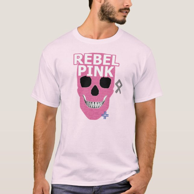 HANDSKULL Rebel Rosa t-shirt basic B2 (Framsida)