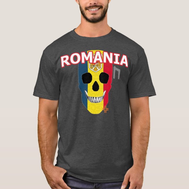 HANDSKULL Rumänien t-shirt basisk B2 (Framsida)