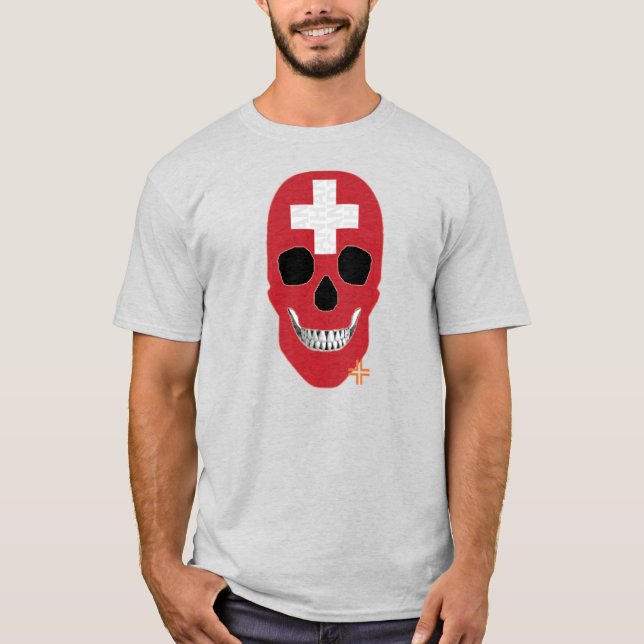 HANDSKULL Schweiz t-shirt basic B2 (Framsida)