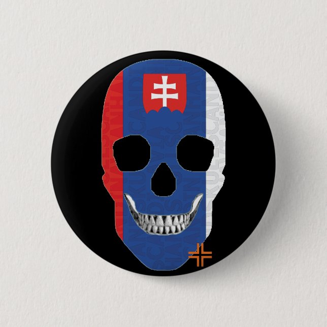 HANDSKULL Slovakia Round Badge B2 Knapp (Framsida)