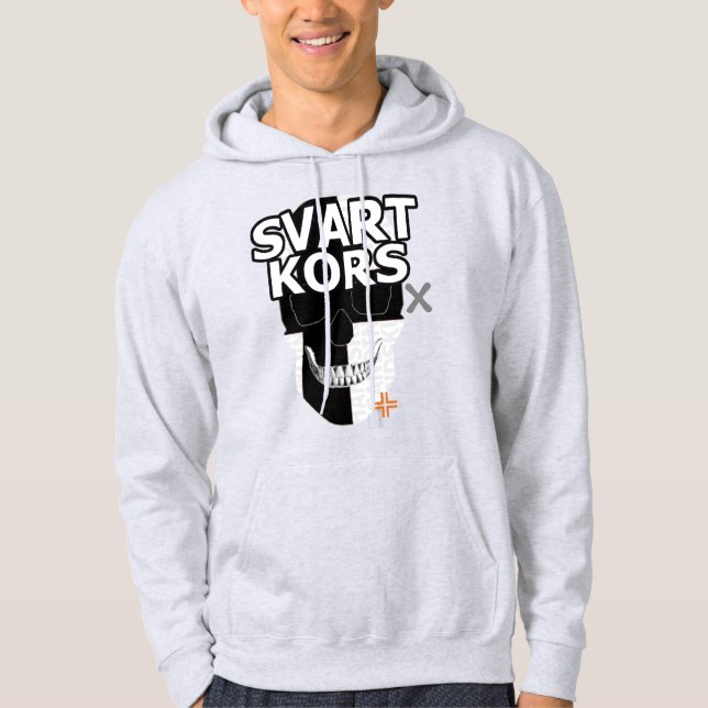 HANDSKULL Svart Kors Hooded Sweatshirt B2 (Framsida)