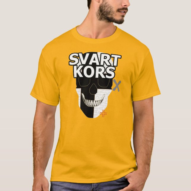 HANDSKULL Svart Kors t-shirt Basic B2 (Framsida)